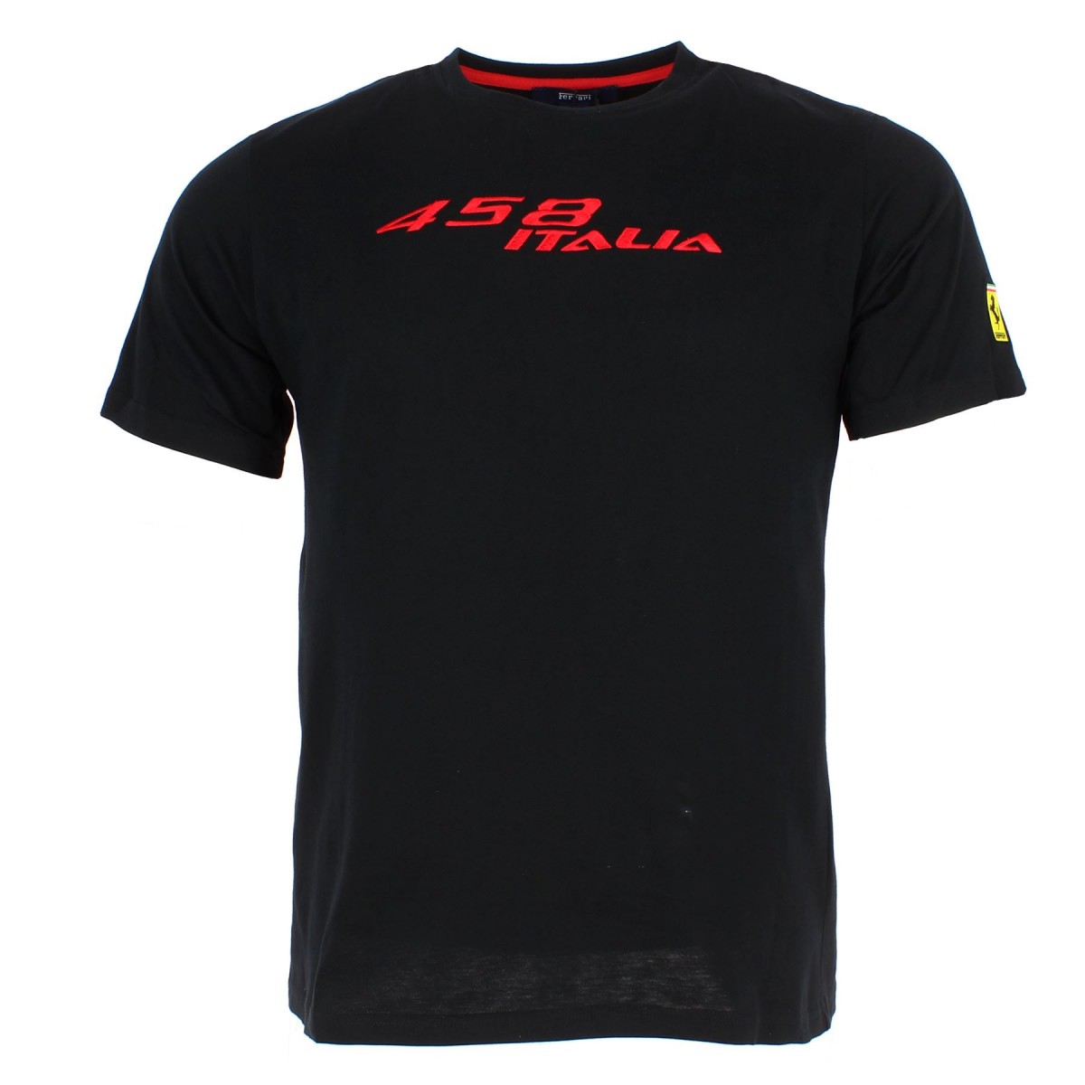 Tee S classique SCUDERIA FERRARI 458 ITALIA, jaune rouge, logo Ferrari