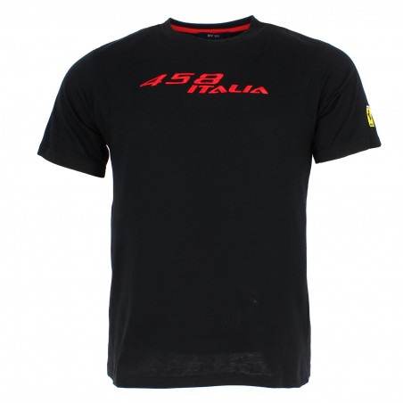 Tee S classique SCUDERIA FERRARI 458 ITALIA, jaune rouge, logo Ferrari