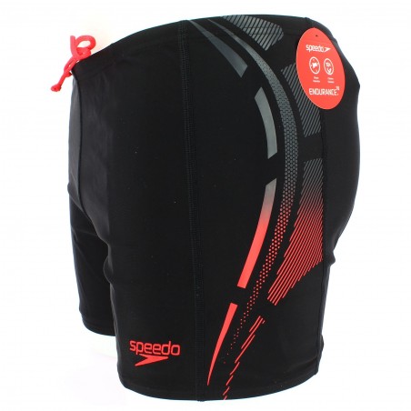 BOXER SHORT DE BAIN SPEEDO-MATIERE-NOBLE-ROUGE FLUO