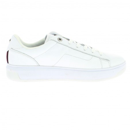 BASKET FEMME TOMMY HILFIGER LEATHER BLANCHE- MATIERE NOBLE 59€