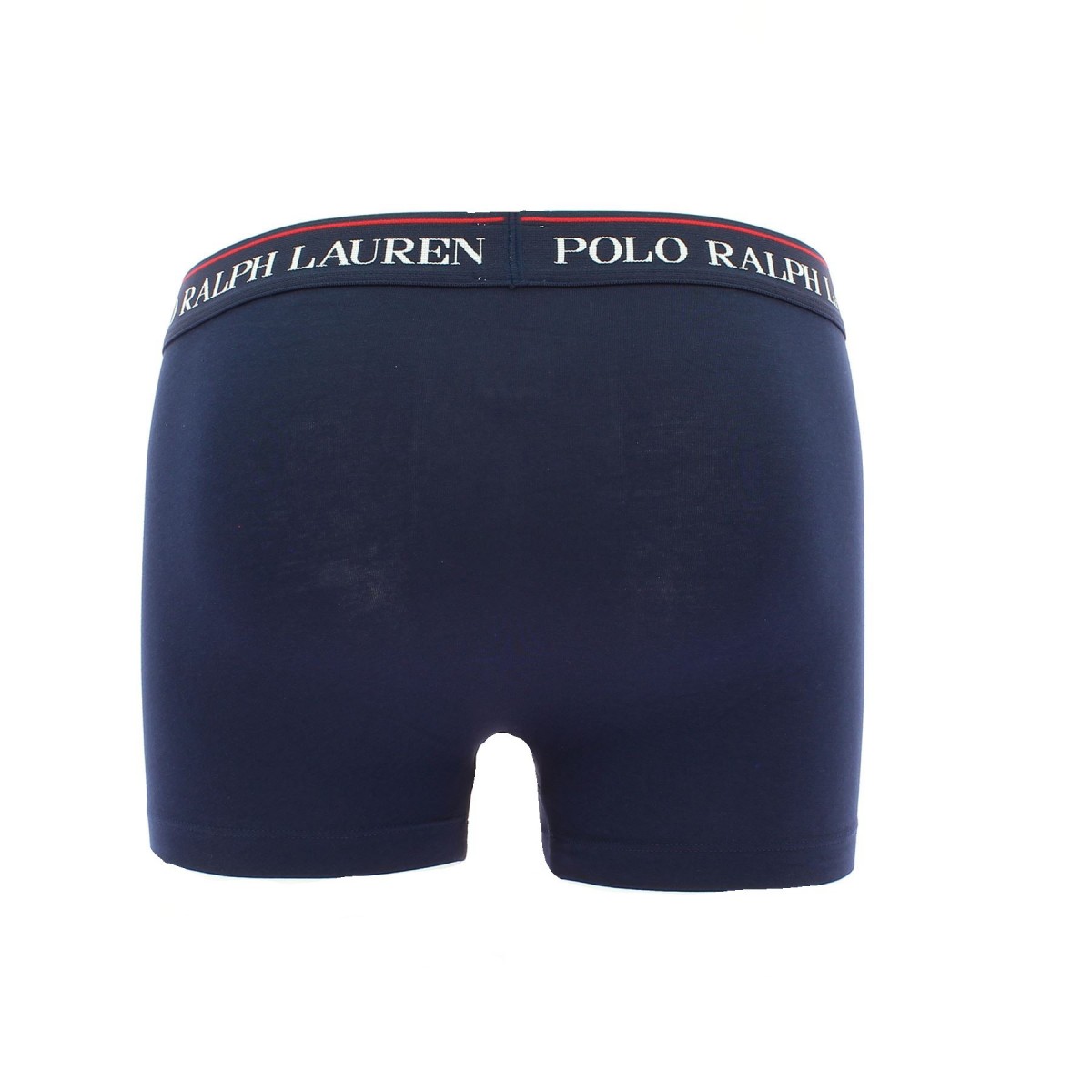 BOXER RALPH LAUREN MARINE LISERE ROUGE OU JAUNE STRETCH COTON matiere-noble, caleçon homme pas cher