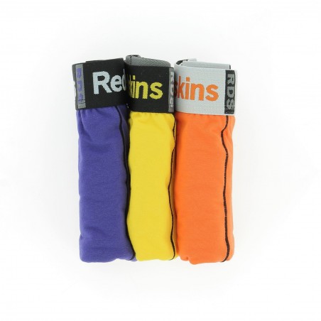 Boxers Redskins pack de 3 : violet, jaune, orange -matiere-noble 14.90€