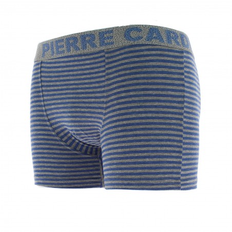 Boxer PIERRE CARDIN. uni ou rayé, bleu, gris, noir, ceinture élastique et d'une poche avant doublée, caleçon homme pas cher
