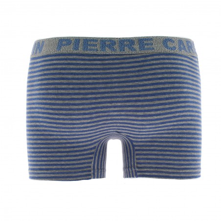 Boxer PIERRE CARDIN. uni ou rayé, bleu, gris, noir, ceinture élastique et d'une poche avant doublée, caleçon homme pas cher