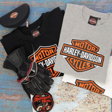 T-shirt enfant Harley Davidson, gris noir blanc 100% COTON | matiere-noble