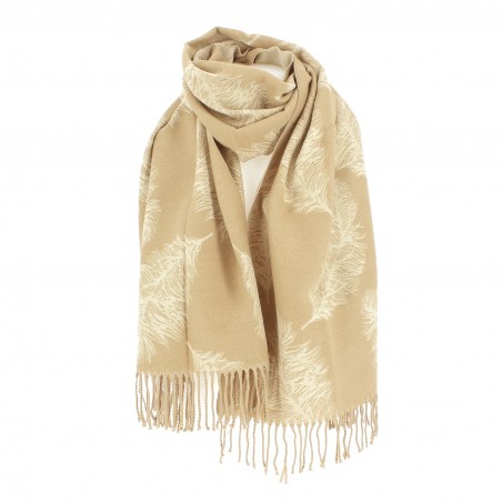 Echarpe RODIER toucher Cachemire beige-écru à 19,90€ - Matière noble