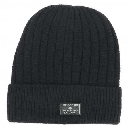 Bonnet LEE COOPER noir, toucher cachemire - Matière noble 14,90€