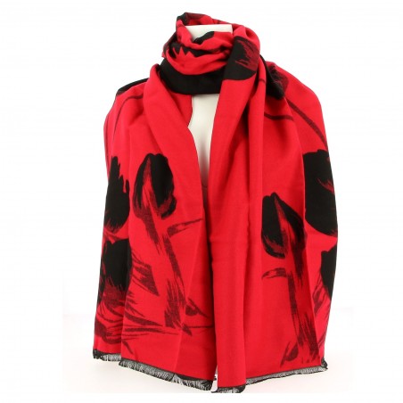 ECHARPE GERARD PASQUIER NOIRE ROUGE - Matière noble 19,90€