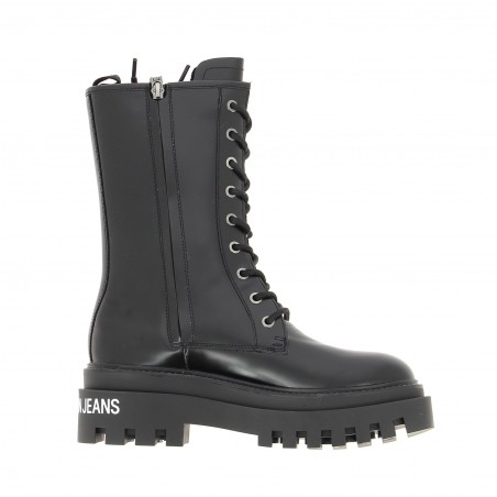 Bottines femme cuir CALVIN KLEIN Flatform noire - Matière noble 69,90€
