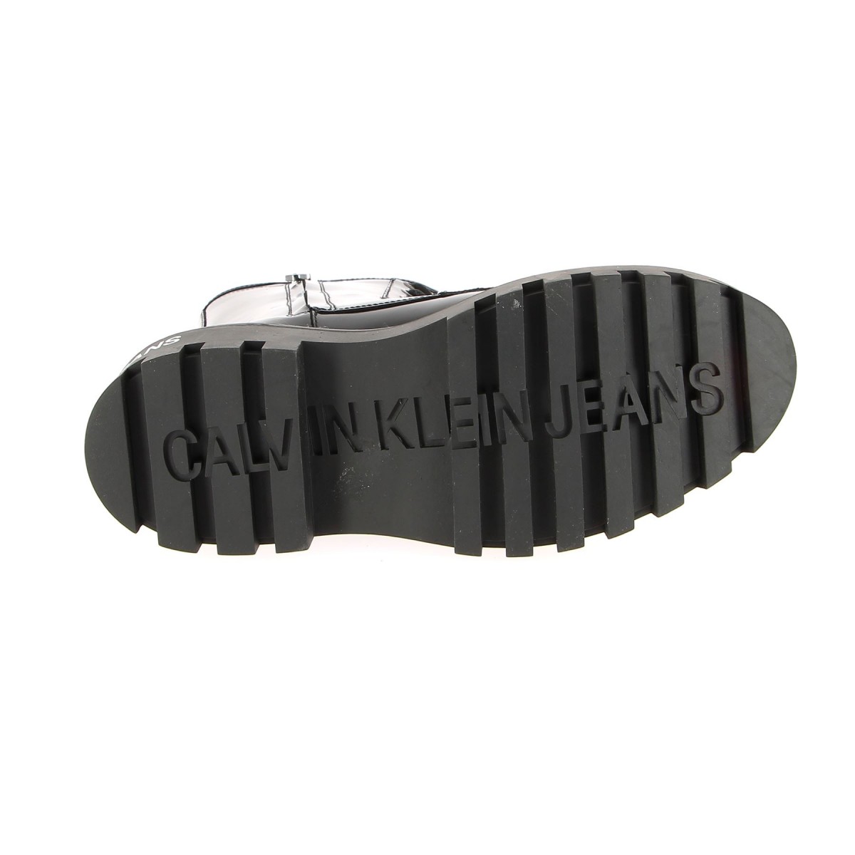 Bottines femme cuir CALVIN KLEIN Flatform noire - Matière noble 69,90€