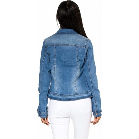 Veste Jean Nina Carter Denim clair - Matière-noble