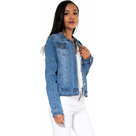 Veste Jean Nina Carter Denim clair - Matière-noble