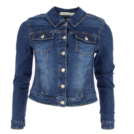 Veste en jean foncé Nina Carter - Matière noble