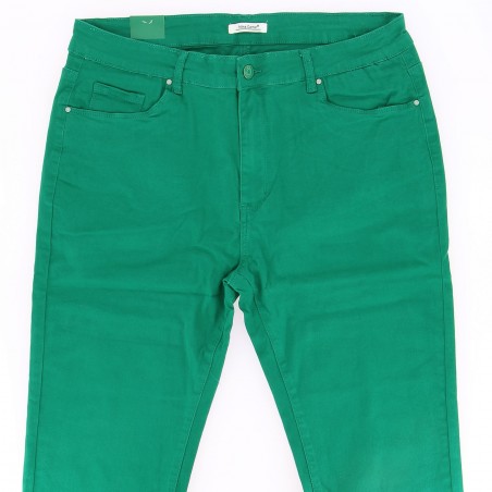 Pantalon stretch vert Nina Carter femme - Matière noble 29,90€