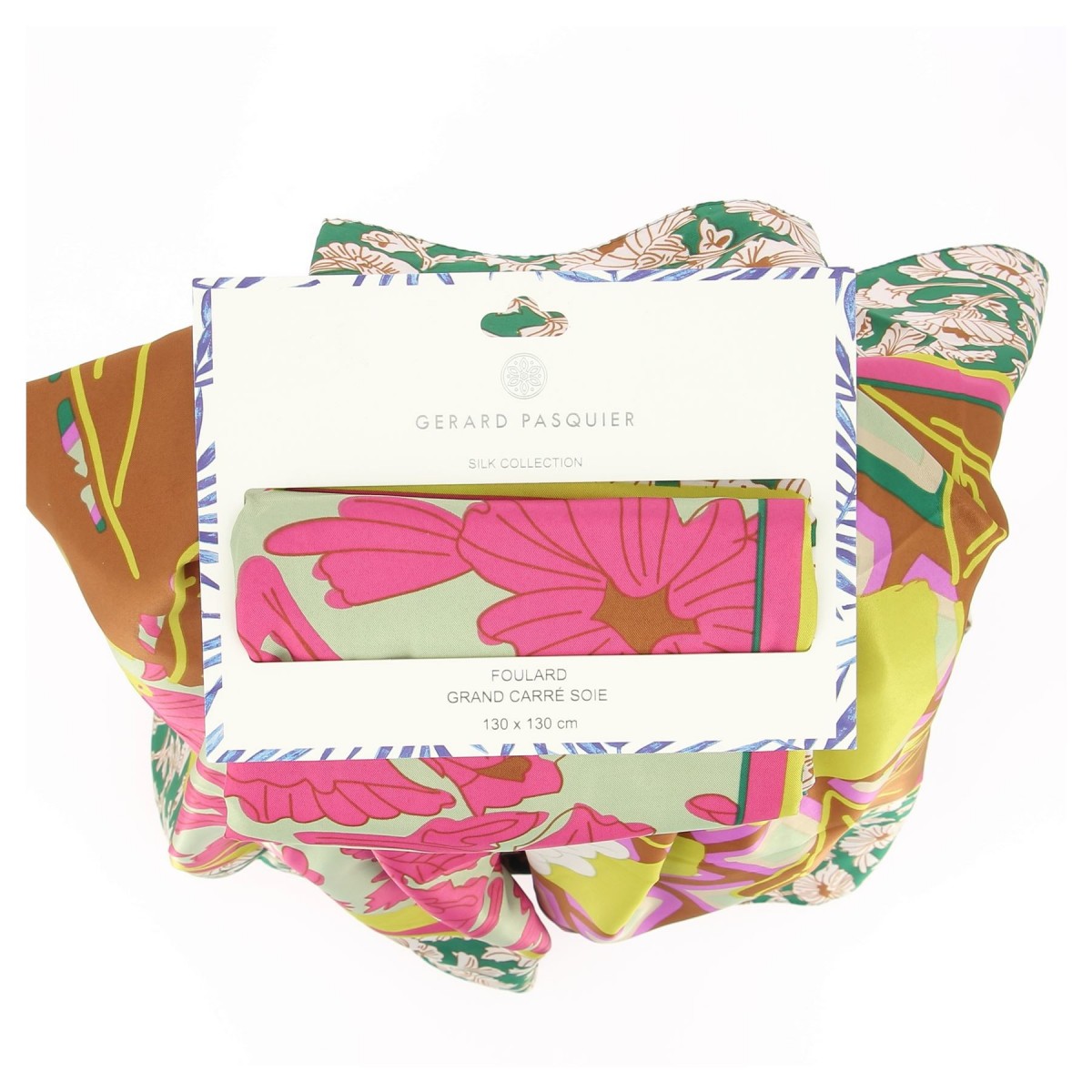 Foulard G.Pasquier soie, viscose, multicolore - Matière noble 13,90€