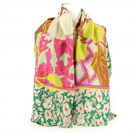Foulard G.Pasquier soie, viscose, multicolore - Matière noble 13,90€