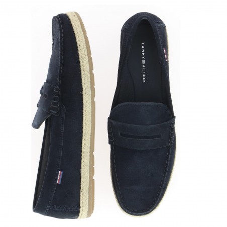 Espadrille Casual TOMMY HILFIGER daim marine - Matière noble 59,90€