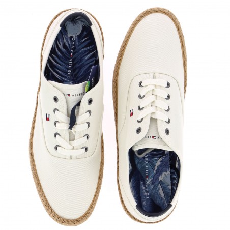 Espadrille TOMMY HILFIGER toile coloris écru - Matière noble 59,90€